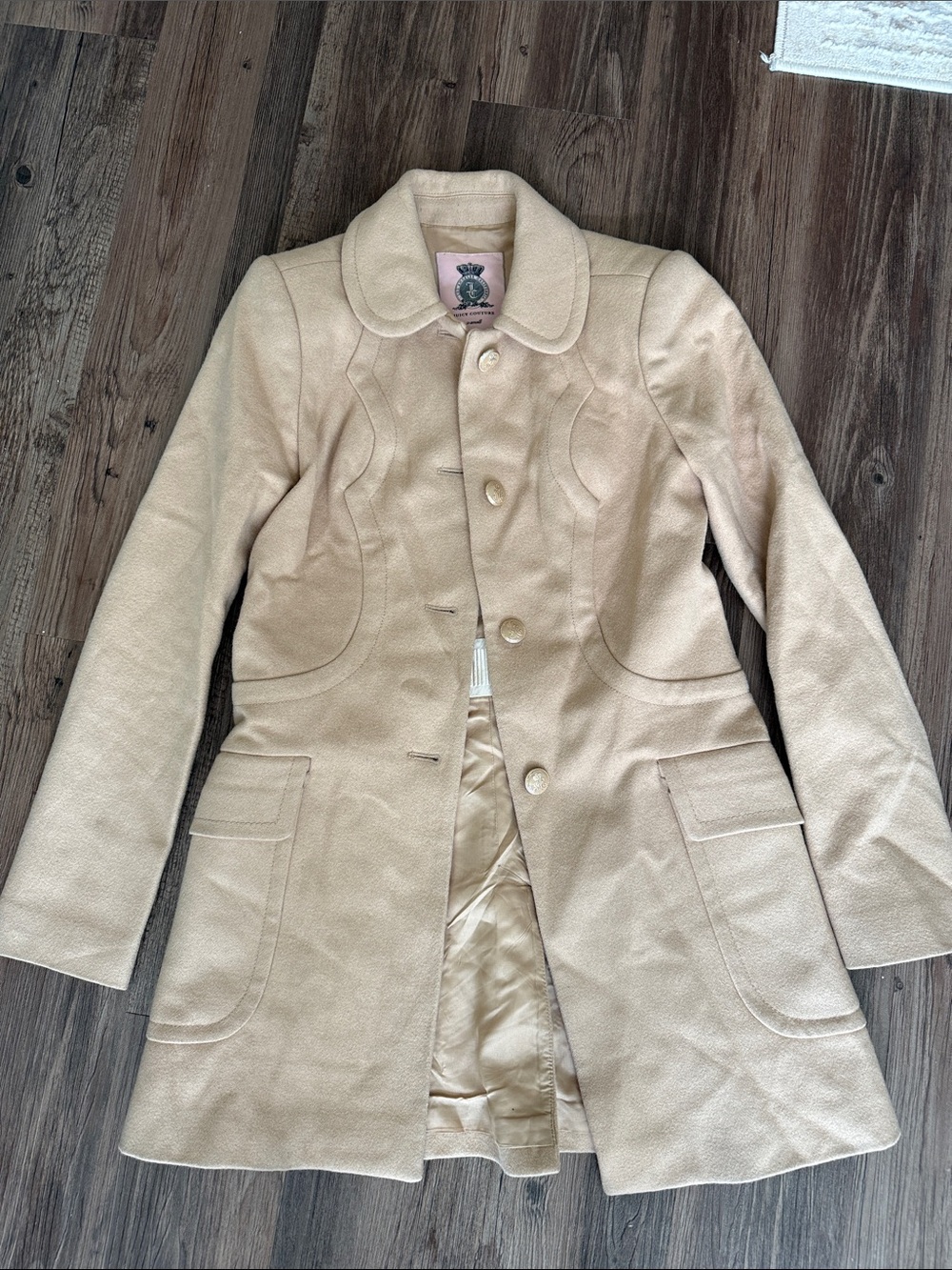 Juicy Couture Cream Tailored Trench Coat